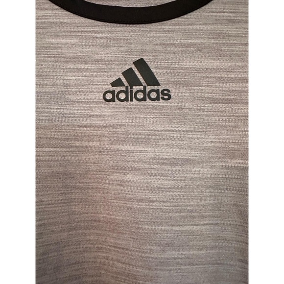 Adidas Mens 2XL Heathered Grey Athletic Workout Tank Top Sleeveless Sporty - Picture 4 of 6